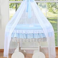 Moses Baskets/Wicker cribs with drape Deluxe