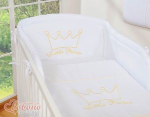 Bedding set 3pcs- Little Prince/Princess white