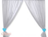 Children\'s room curtains with hearts grey and turquoise