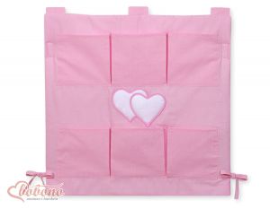 Kinderbetttasche- Hängende Herzen rosa