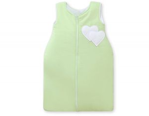 Sleeping bag- Hanging hearts green