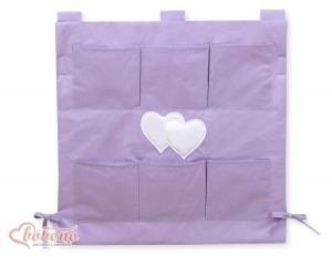 Kinderbetttasche- Hängende Herzen lila