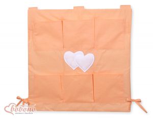 Kinderbetttasche- Hängende Herzen orange