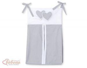 Diaper bag- Hanging Hearts grey