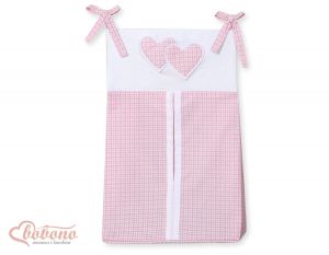 Diaper bag- Hanging Hearts pink checkered
