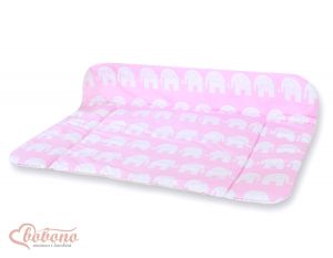 Soft changing mat- Simple Elephants pink
