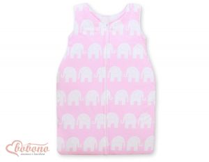 Sleeping bag- Simple Elephants pink