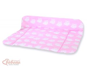Soft changing mat- Simple Owls pink