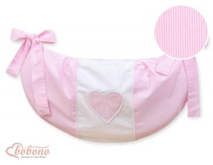 Toys bag- Hanging Hearts pink strips