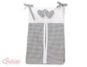 Diaper bag- Hanging Hearts black checkered