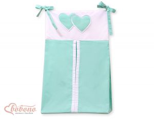 Diaper bag- Hanging Hearts mint