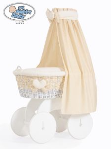 Moses Basket/Wicker drape crib Isabella no 70202-910*