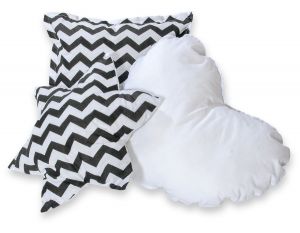 3pcs pillow set - Chevron black