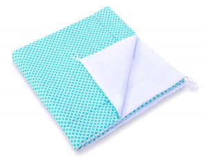 Double-sided teepee playmat- rosette mint /white