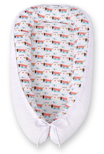 Baby nest double-sided Premium Cocoon for infants BOBONO- doggies