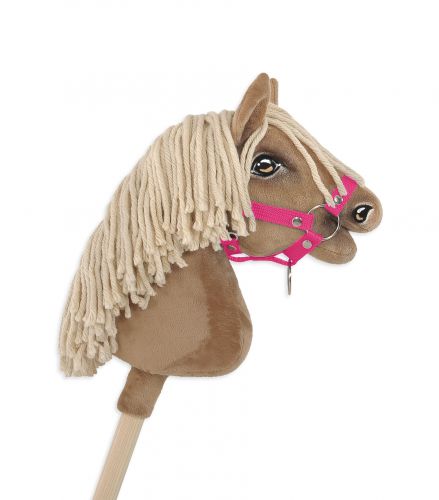 Kantar dla konia Hobby Horse A4 zapinany mały - ciemny różowy