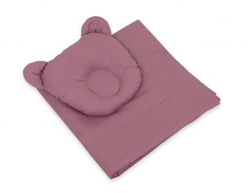 Blanket with pillow - 2pcs set - pastel violet