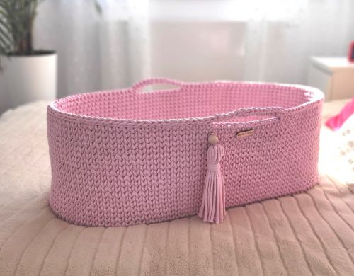Moses basket BOHO Handmade - pink