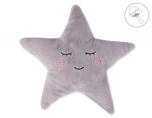 Kissen LITTLE STAR mit Rassel- grau