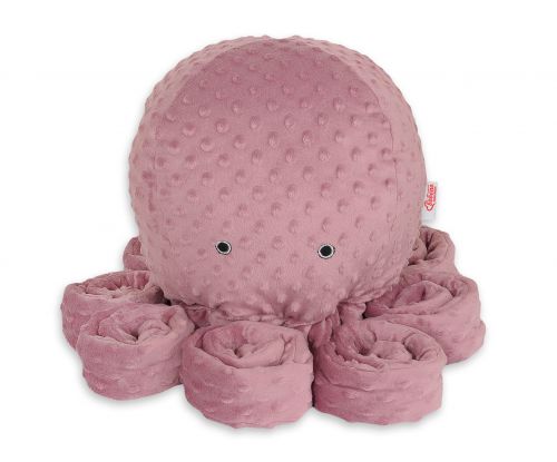 Cuddly octopus big - pastel violet - polka dot minky