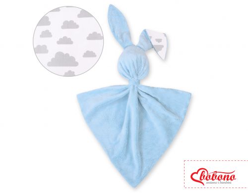Cuddly rabbit double-sided - Wolken grau/blue