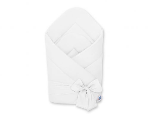 Baby nest with bow - white