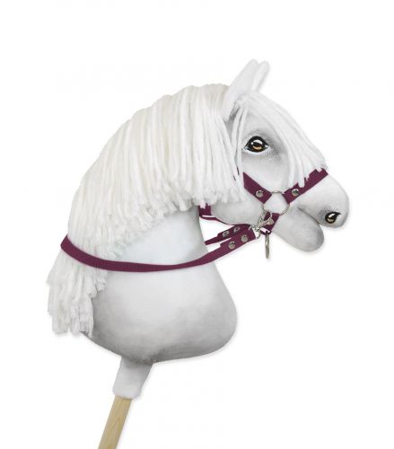 Hobby Horse Gurtbandzügel für Pferdehalfter - plum