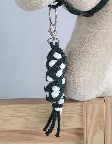 Uwiąz dla Hobby Horse ze sznurka – biało-butelkowa zieleń