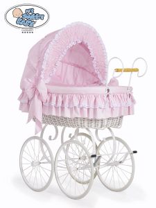 Moses Basket/Retro wicker crib Victoria - Pink