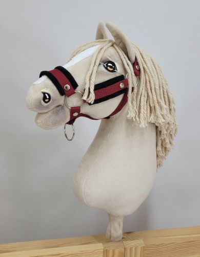 Die Verstellbare Halfter für Hobby Horse A3 - Rotbraun mit schwarz Pelz