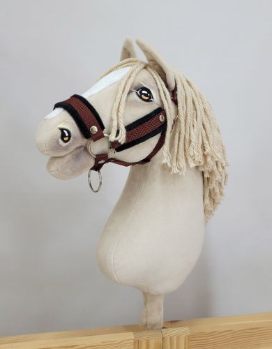 Die Verstellbare Halfter für Hobby Horse A3 - braun mit schwarz Pelz