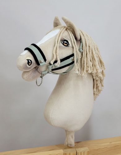 Die Verstellbare Halfter für Hobby Horse A3 - sage mit schwarz Pelz