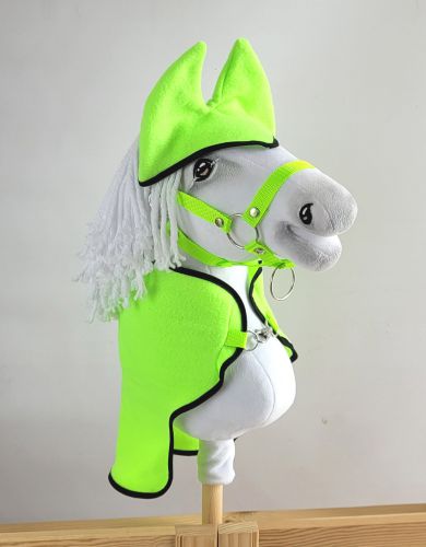 Zestaw dla Hobby Horse A4: derka + nauszniki – neon green
