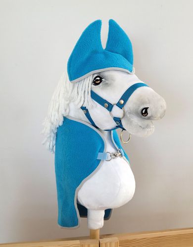 Set for Hobby Horse A4: Fleece blanket + earmuffs - turquoise