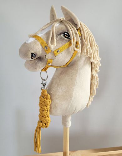 Set  für Hobby Horse: Die Halfter A3 + Halfter aus Kordel - honey yellow