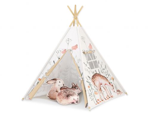Tepee tent PREMIUM Forest Tales - set with pillows
