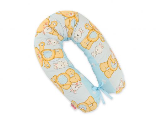 Pregnancy pillow - Longer- Cuddly teddy bear blue