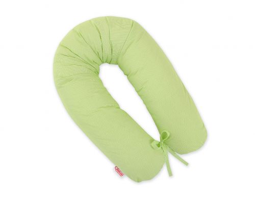 Poduszka ciążowa Longer dla kobiet w ciąży do spania - Paseczki zielone