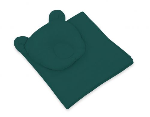 Duvet with pillow - 2pcs set - bottle green