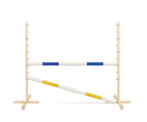 Jumping obstacle for Hobby Horse 160 cm with two bars 50mm - blue