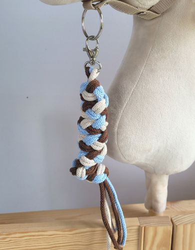 Uwiąz dla Hobby Horse ze sznurka – błękit/ jasny beż/ brąz