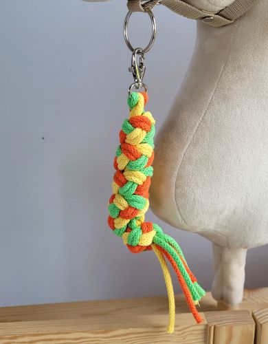 Uwiąz dla Hobby Horse ze sznurka –  żółty/ jasny zielony/ pomarańczowy