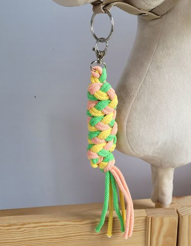 Tether for Hobby Horse made of double - light green/yellow/peach