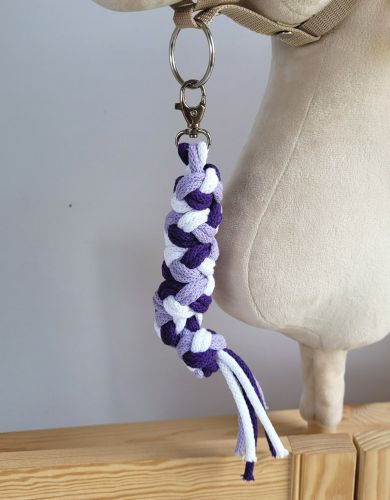 Uwiąz dla Hobby Horse ze sznurka – fiolet/ ciemny fiolet/ biały