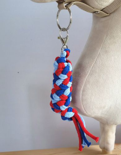 Tether for Hobby Horse made of double - blue/ cornflower/ red