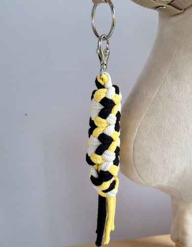 Tether for Hobby Horse made of double - yellow/ cream/ black
