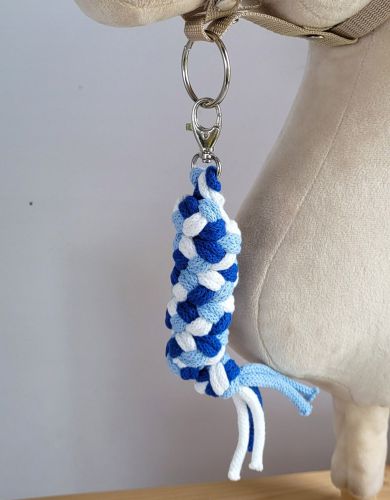 Tether for Hobby Horse made of double - blue/ cornflower/white