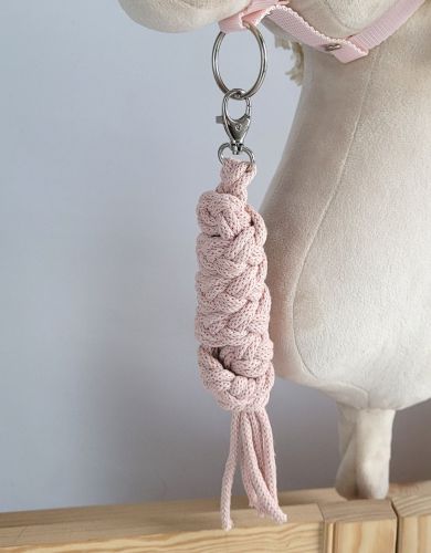 Tether for Hobby Horse made of double-twine cord - powder pink