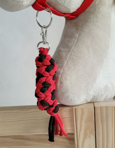 Uwiąz dla Hobby Horse ze sznurka – czarno-czerwony