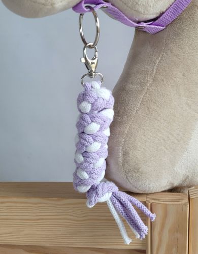 Uwiąz dla Hobby Horse ze sznurka – biało-fioletowy